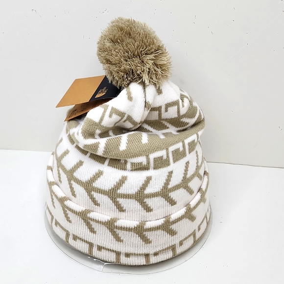 THE NORTH FACE BEANIE HAT TAN & CREAM COLOR - Picture 3 of 8